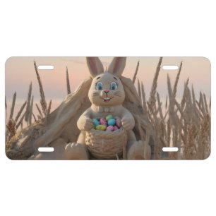 Hilton Head Island Easter Bunny Sand Sculpture License Plate