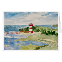 Hilton Head Island Harbor Town Lighthouse Card