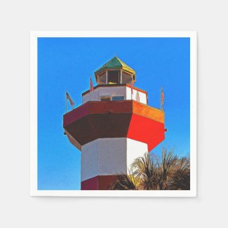 Hilton Head Island Harbour Town Lighthouse Napkins