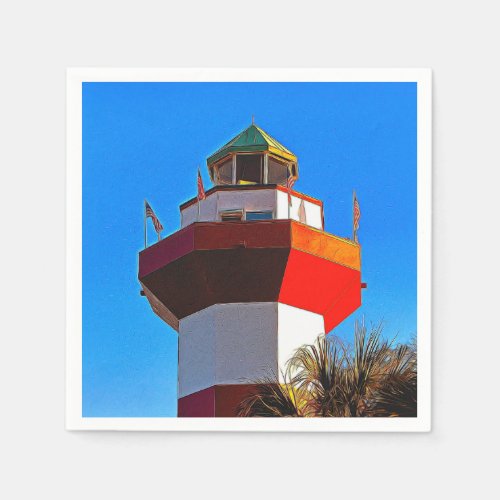 Hilton Head Island Harbour Town Lighthouse Napkins