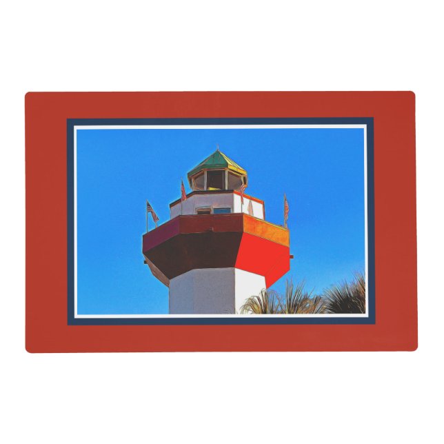 Hilton Head Island Harbour Town Lighthouse Placema Placemat (Front)
