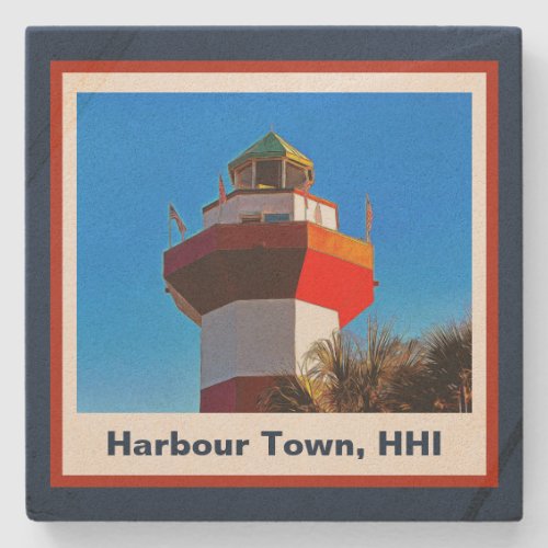 Hilton Head Island Harbour Town Lighthouse Stone Coaster