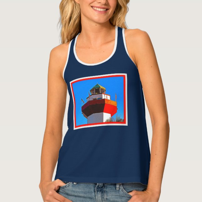 Hilton Head Island Harbour Town Lighthouse Tank Top (Front)