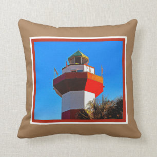 Hilton Head Island Harbour Town Lighthouse Throw Pillow