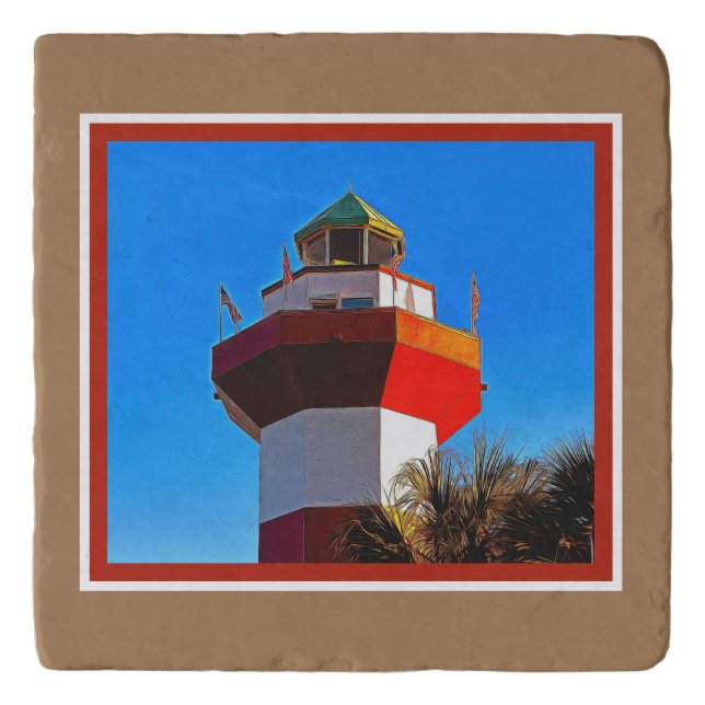 Hilton Head Island Harbour Towne Lighthouse Trivet (Front)