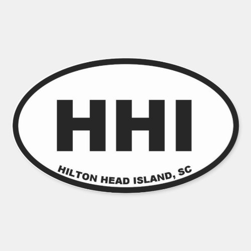 Hilton Head Island HHI Oval Sticker