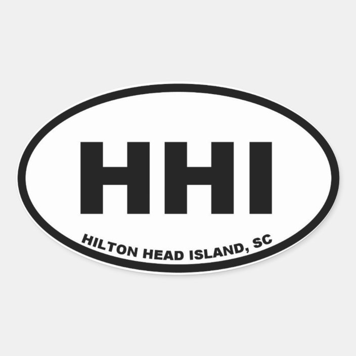 Hilton Head Island HHI Oval Sticker