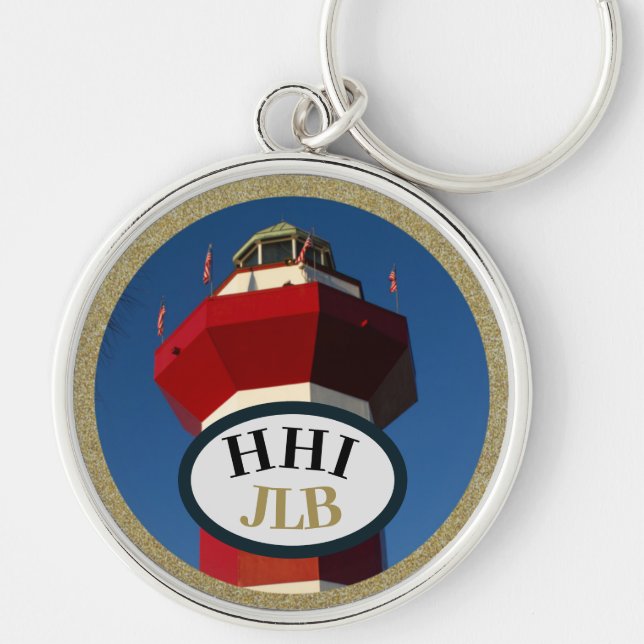 Hilton Head Island Lighthouse Custom Key Chain (Front)