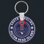Hilton Head Island Lighthouse Retro Sunset Keychain<br><div class="desc">Hilton Head Home beach design for vacation. Hilton Head South Carolina island Vintage souvenir for travel to South Carolina island. Hilton Head beach artwork for South Carolina vacationers and backpackers. Hilton Head retro souvenir. Design for backpackers and travel to South Carolina . island with beach Vintage souvenir for seaside vacationers....</div>