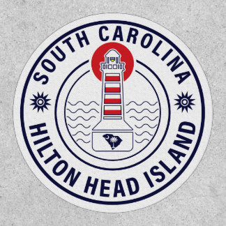 Hilton Head Island Lighthouse Retro Sunset Patch