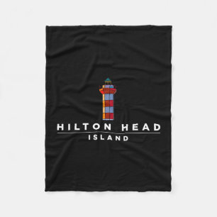 Hilton Head Island Lighthouse Sc Vacation Souvenir Fleece Blanket