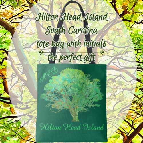 Hilton Head Island live oak tree Tote Bag