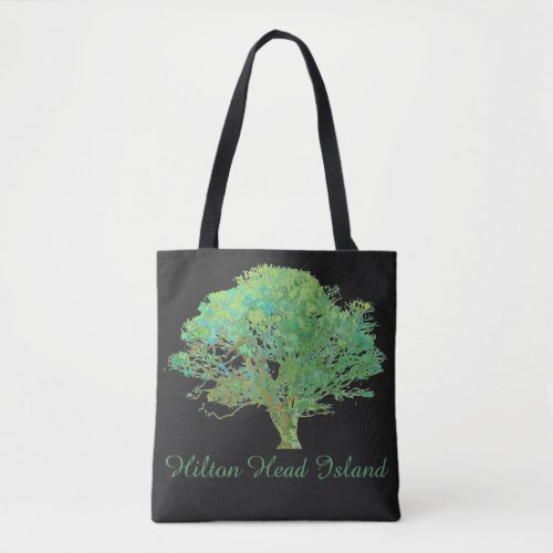 Hilton Head Island live oak tree Tote Bag