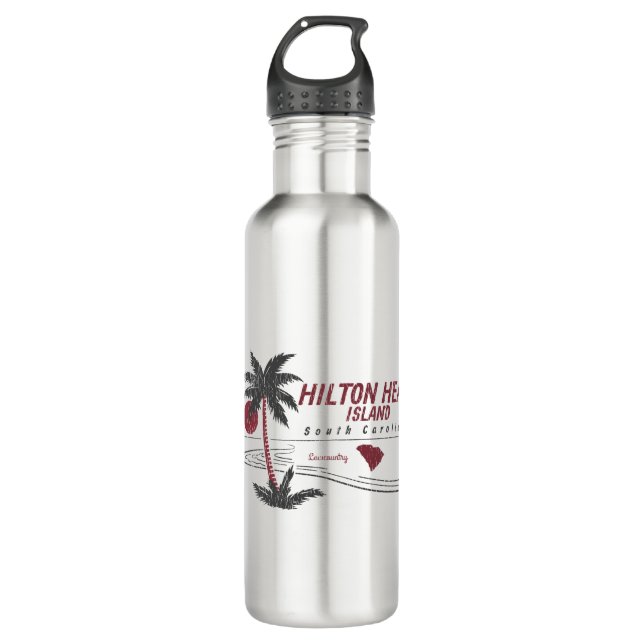 Hilton Head Island Lowcountry Stainless Steel Water Bottle (Front)
