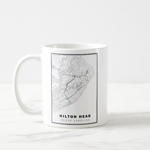 Hilton Head Island Map Coffee Mug