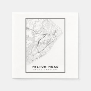 Hilton Head Island Map Napkins