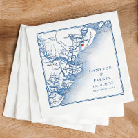 Hilton Head Island SC Map Elegant Navy Wedding