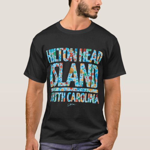 Hilton Head Island SC Seashell Medley T_Shirt
