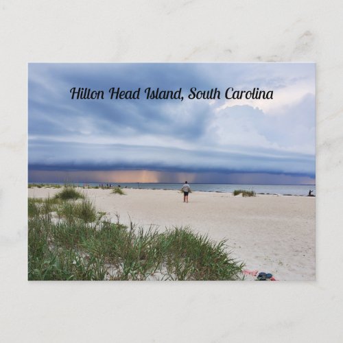 Hilton Head Island South Carolina Beach Storm Postcard