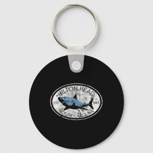 Hilton Head Island South Carolina Fishing Shark Fi Keychain