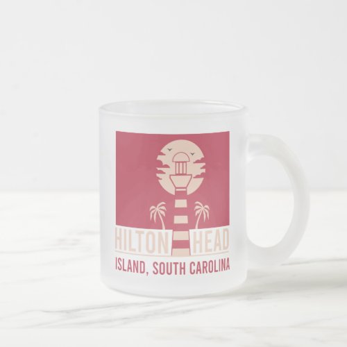 Hilton Head Island South_Carolina  Frosted Glass Coffee Mug