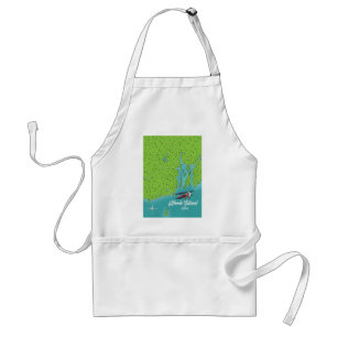 Hilton Head island South Carolina Map Adult Apron