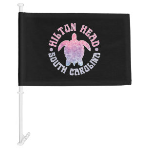 Hilton Head Island South Carolina Sea Turtle Car Flag