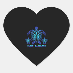 Hilton Head Island South Carolina Turtle Souvenirs Heart Sticker