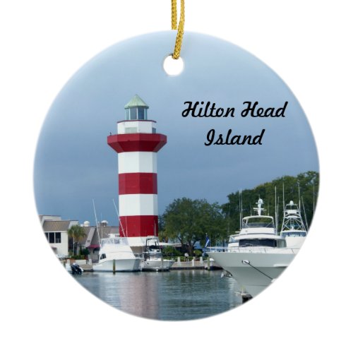 Hilton Head  Lighthouse Ceramic Ornament