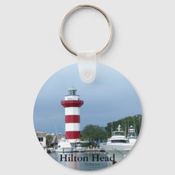 Hilton Head Lighthouse Keychain by lighthouseenthusiast at Zazzle