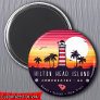 Hilton Head lighthouse SC Retro Sunset Souvenirs Magnet
