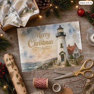 Hilton Head Merry Christmas Lighthouse Tissue Paper