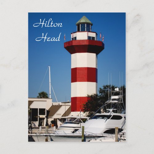 Hilton Head SC  Harbor Town Lighthouse Postcard