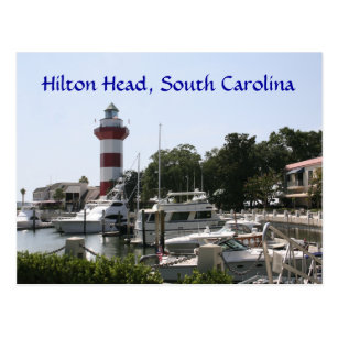 Boats --- Postcard Harbour Town Hilton Head Island Lighthouse South Carolina 