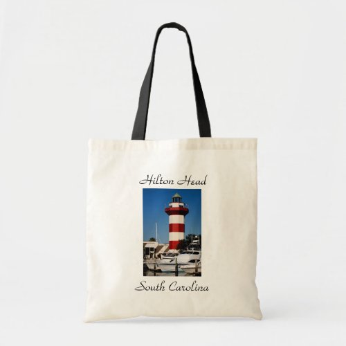 Hilton Head SC  Harbour Town Lighthouse Tote Bag