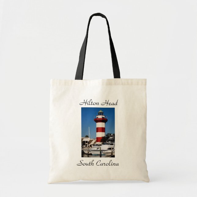 Hilton Head, SC  Harbour Town Lighthouse Tote Bag (Front)