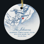 Hilton Head SC Map Wedding Photo Christmas Ceramic Ornament<br><div class="desc">Celebrate your special day with our navy blue coastal Hilton Head, South Carolina map Christmas Ornament! Perfect for Hilton Head wedding venues like The Westin, Sea Pines Resort, Sonesta Resort, Omni Hilton Head Oceanfront Resort, and Harbour Town Yacht Club, this Personalized Wedding Keepsake ornament features your wedding photo on the...</div>