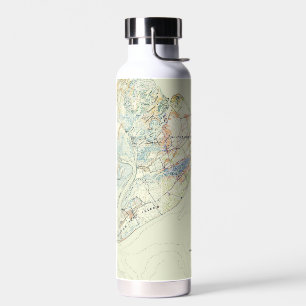 Hilton Head SC Vintage Map Water Bottle