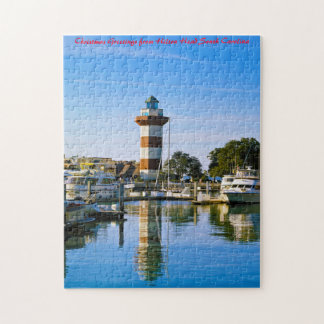 Hilton Head South Carolina. Christmas Greetings Jigsaw Puzzle