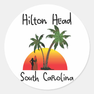 Hilton Head South Carolina Classic Round Sticker