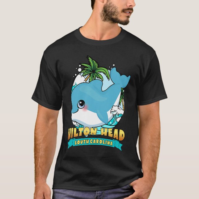 HILTON HEAD SOUTH CAROLINA Cute Baby Dolphin Souve T-Shirt (Front)