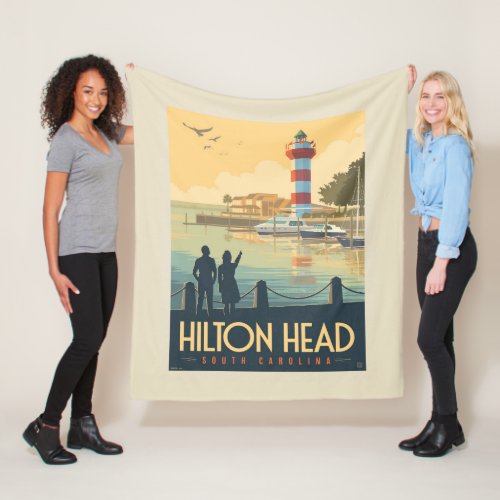 Hilton Head  South Carolina Fleece Blanket