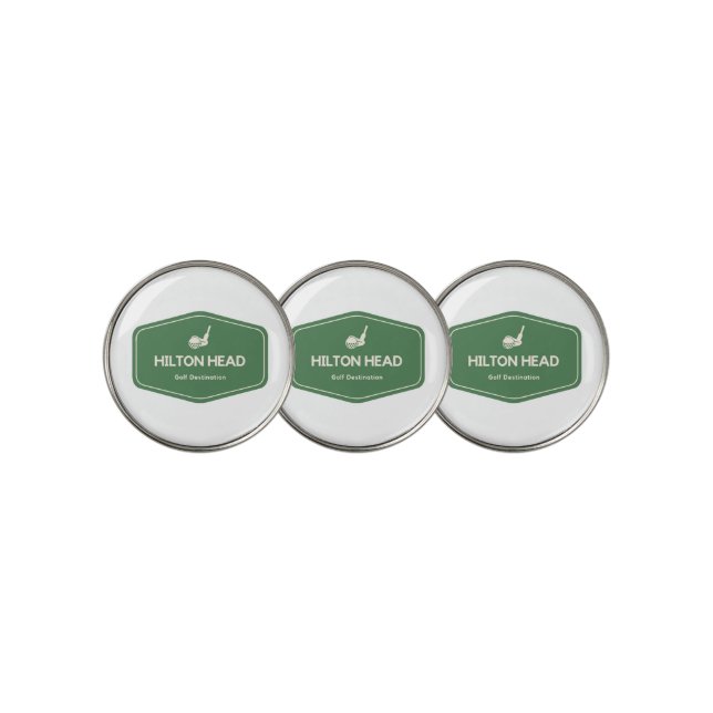 Hilton Head South Carolina Golf Destination Golf Ball Marker (3 Up)