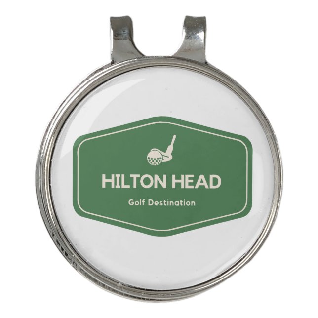 Hilton Head South Carolina Golf Destination Hat Clip (Front)