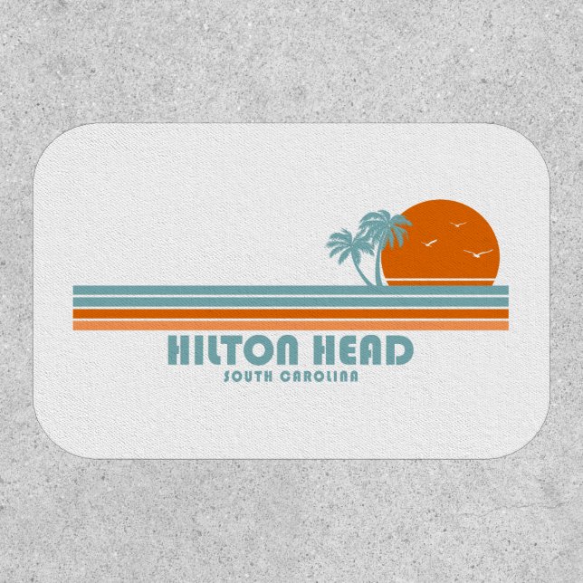 Hilton Head South Carolina Sun Palm Trees Patch (Front)