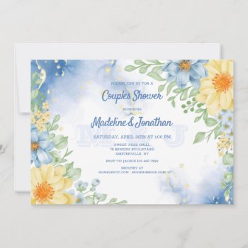Him And Her Couples Shower Invitation by PixiePrints at Zazzle