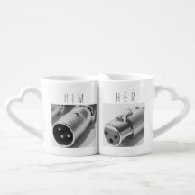 Him and Her XLR Audio Lover's Coffee Mugs