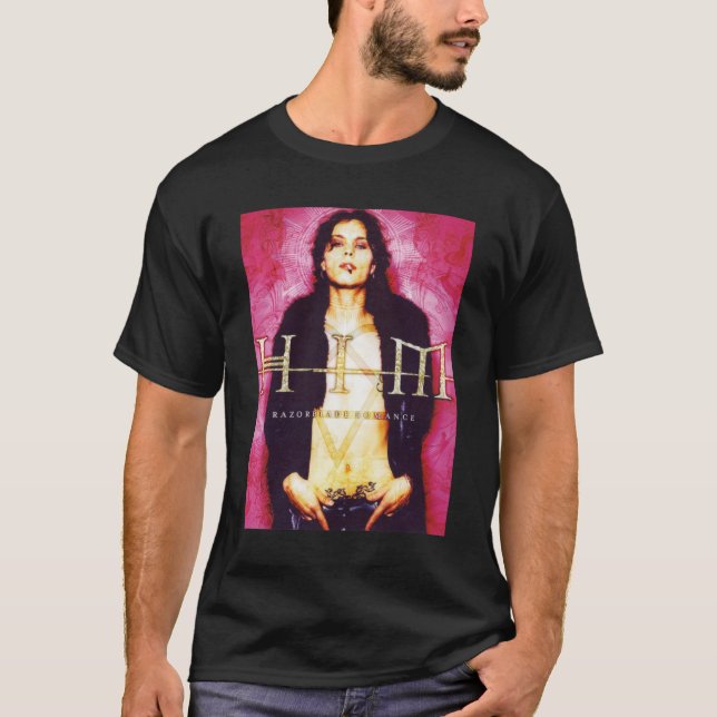 Him Band VV H I M  Him Ville Valo Razorblade Roman T-Shirt (Front)
