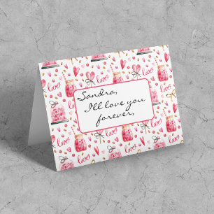 Him or Her, Valentines Day Love Hearts Card