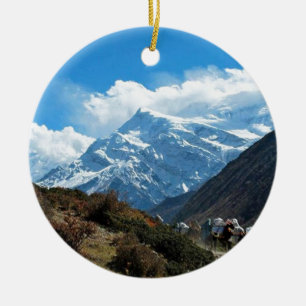 Himalaya Mount Everest India Nepal Travel Summer Ceramic Ornament